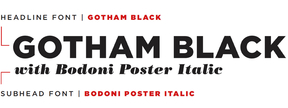 UVA Wise Headline Font Gotham Black and Subhead Bodoni