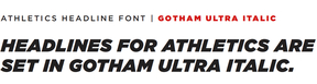 UVA Wise Athletics Headline Font Gotham Ultra Italic
