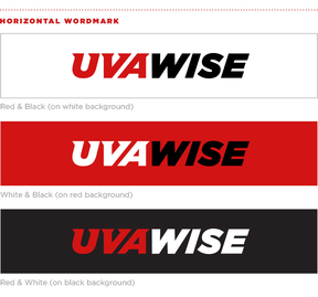 Horizontal athletic UVA Wise wordmark
